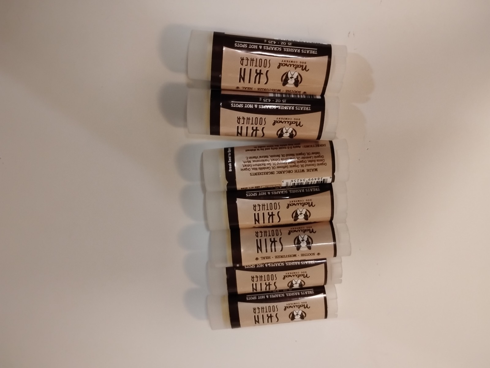 LOT of 7. Natural Dog Company Organic ingredients Skin Soother Healing Balm