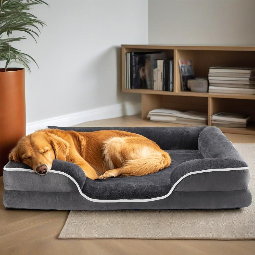 Dog Bed for Extra Large Size Dogs with Non-Slip Base Orthopedic Pet Sofa 42″ XL