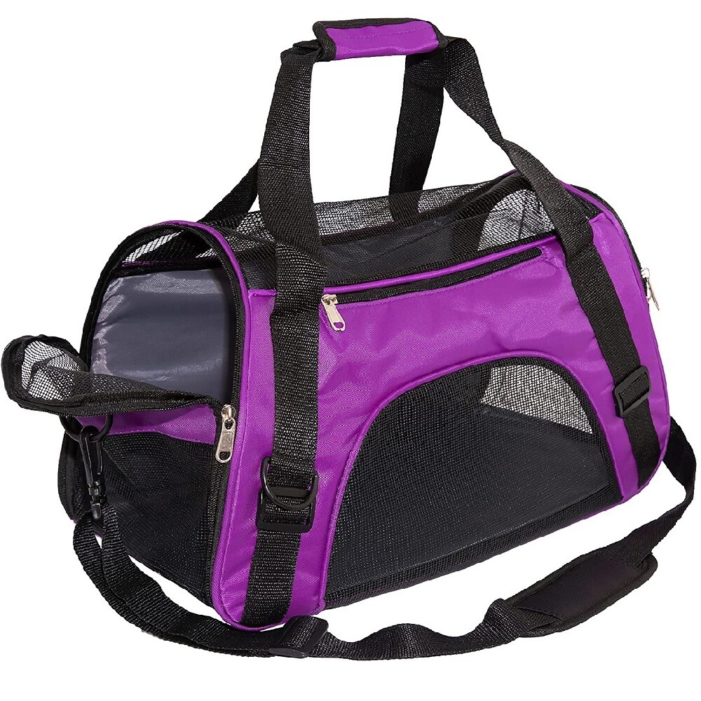 Soft-Sided Airline Approved Pet Cat Carrier Bag, Comfort Case, Sizes M & L ﻿