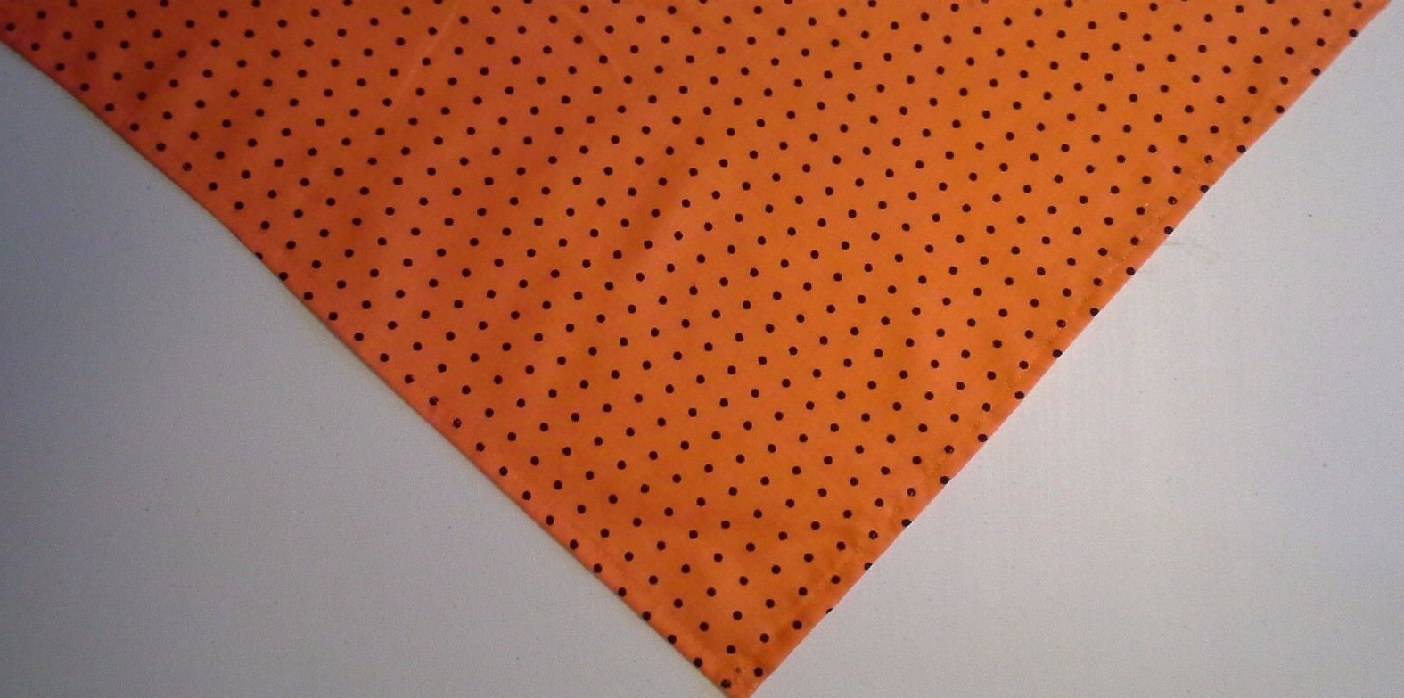 Dog Bandana/Scarf Tie On, Halloween, Orange, Black, Dots, XS, S, M, L, XL