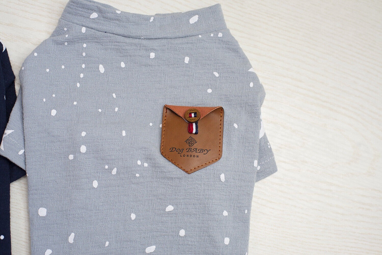 Dog Shirt Tee, Gray, For Small Dogs Star Pattern S, M, L, XL