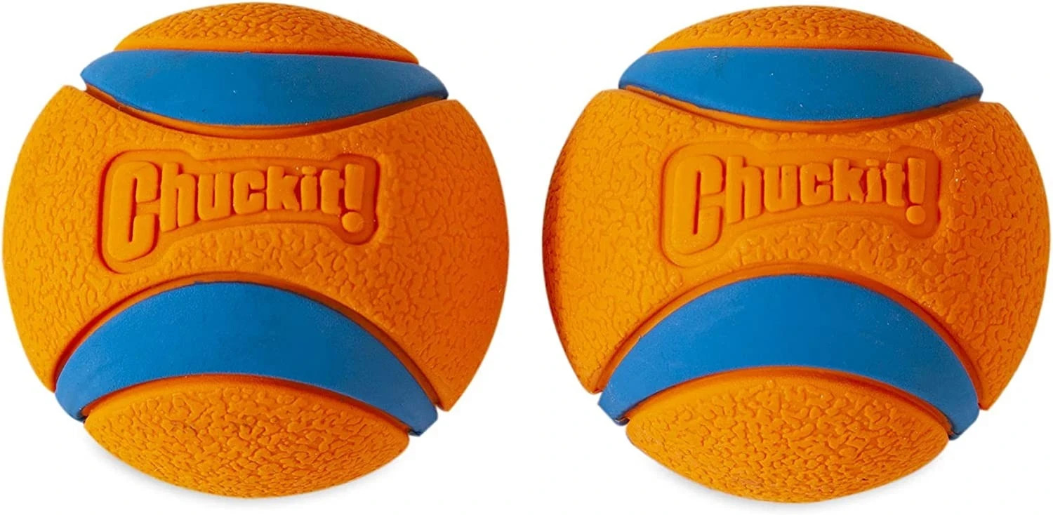 ChuckIt! Ultra Ball Dog Toy, Durable High Bounce Rubber Dog Ball, Medium 2 pack