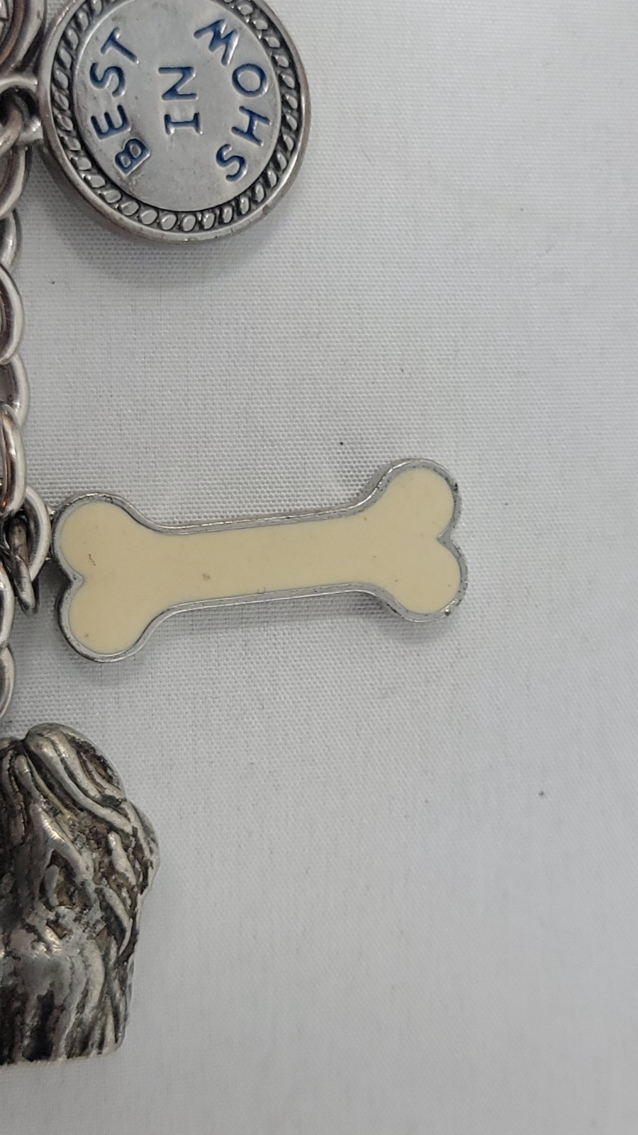 Dog Charm Key Chain, Bone, Best in Show, Dog Bowl Love My Dog Shih Tzu Preowned.