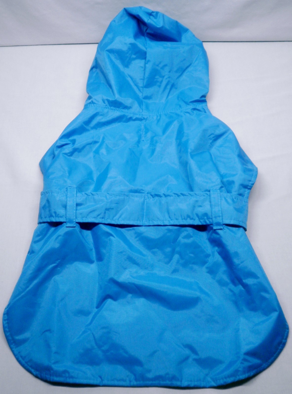 Leer King 100% Blue Polyester Dog Pet Raincoat Jacket Gray Lining Size L