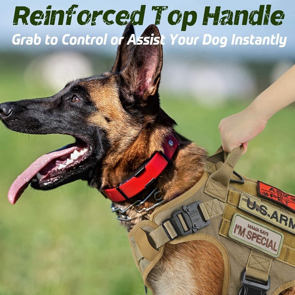 rabbitgoo No-pull Tactical Dog Harness Extra Large Military Training Vest Handle