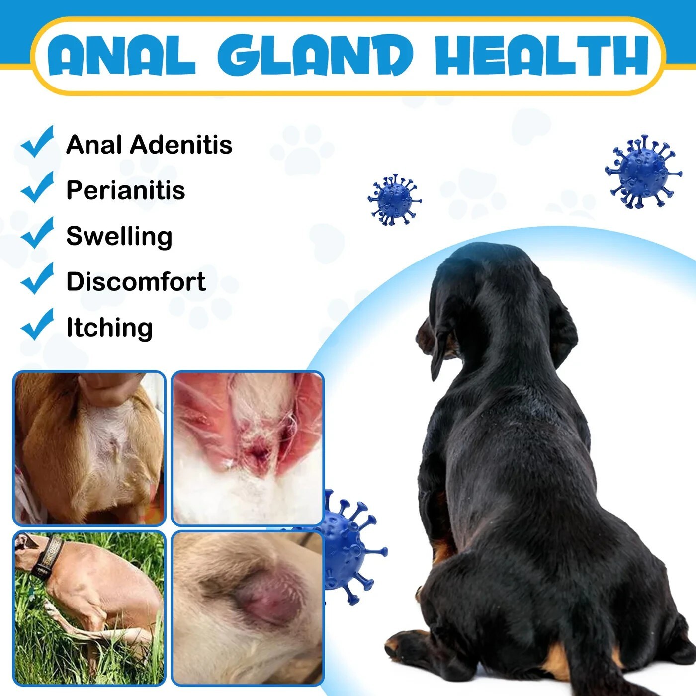 Dog Anal Gland Fast Pain Relieves & Soothes Itching, Anti-Itch Spray for Dogs