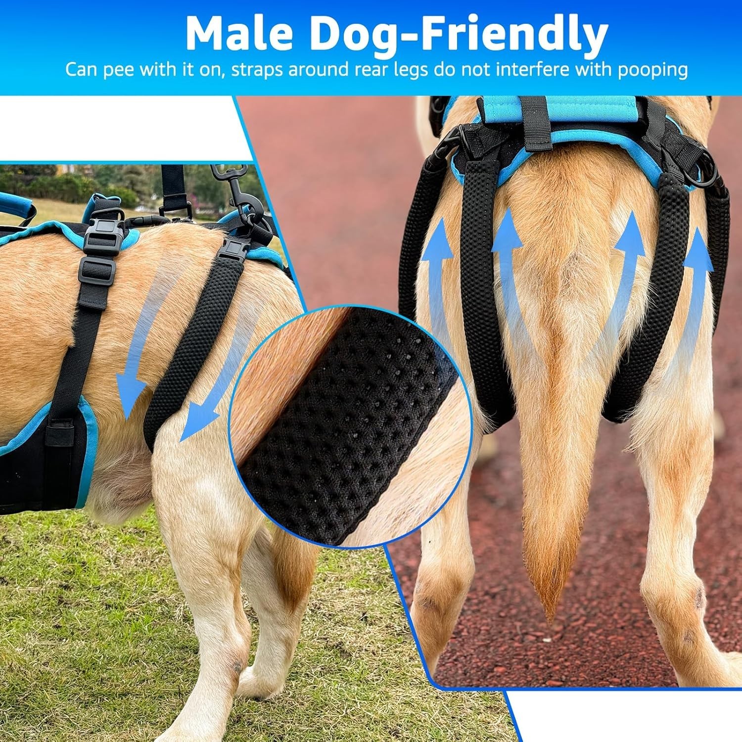 Lafoty Dog Lift Harness for X-LARGE Dogs 2-in-1 Help Em Up Harness SupportAid