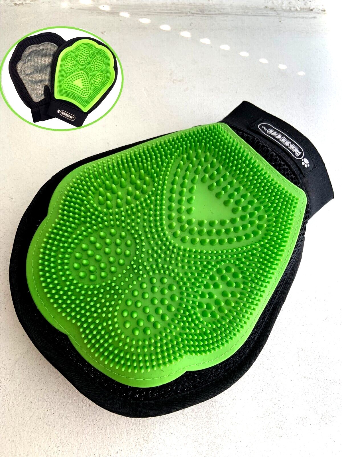 2-in-1 Pet Grooming Massage Glove Brush Comb Shedding Mitt Dog Cat Hair Remover