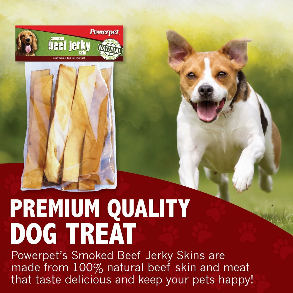 All Natural Smoked Beef Jerky Skin 8oz- Premium Dog Treats-FDA&USDA APPROVED-BRC