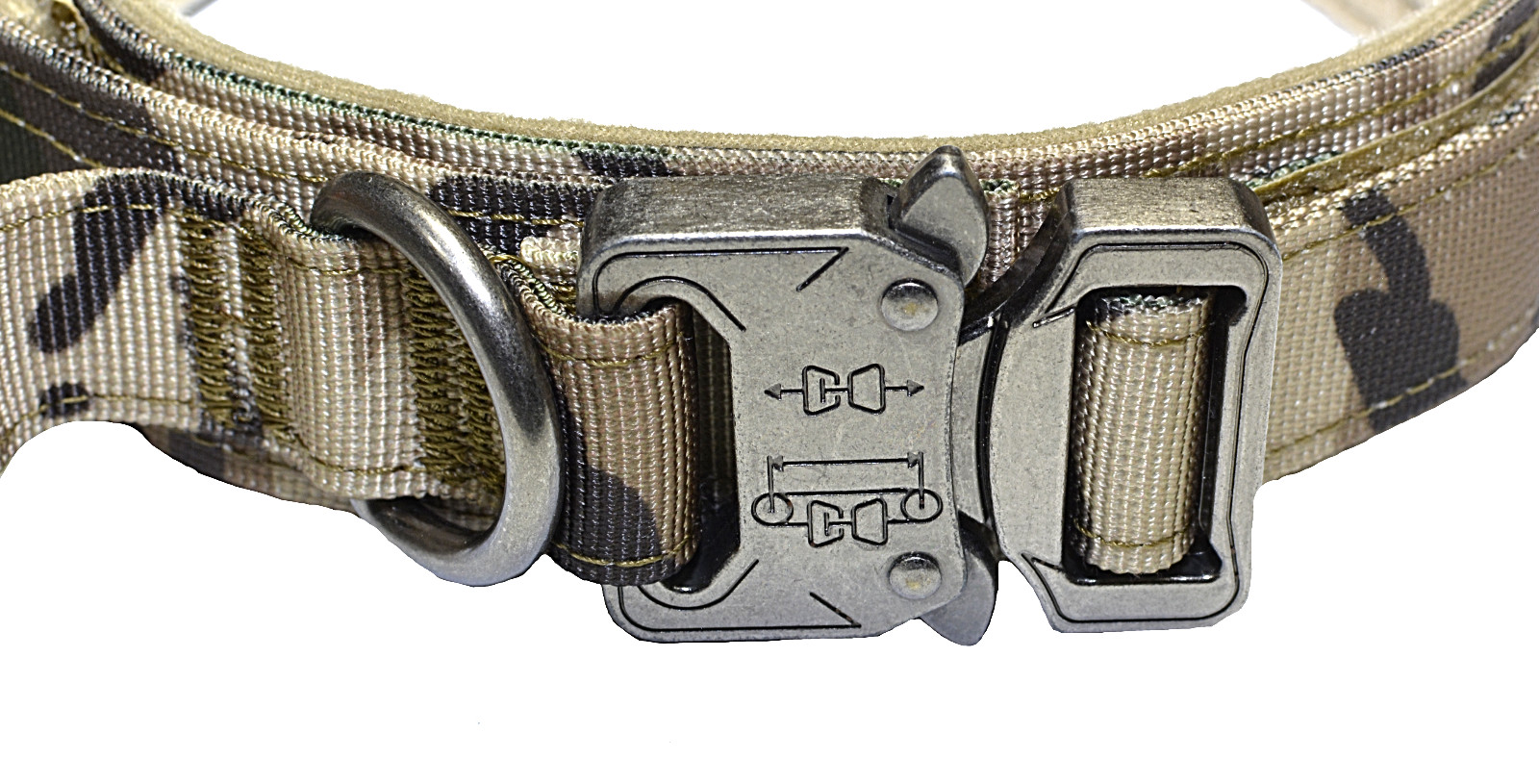 Collar + Leash Heavy Duty K9 Tactical Training Pet Dog Metal Buckle M, L, XL New