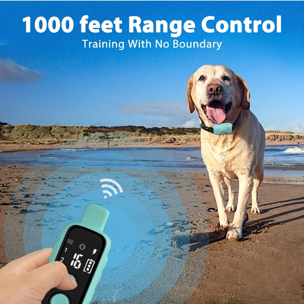 2in1 Dog Shock Collar Training w/ Remote 1/2 Mile IPX7 Waterproof Electric US