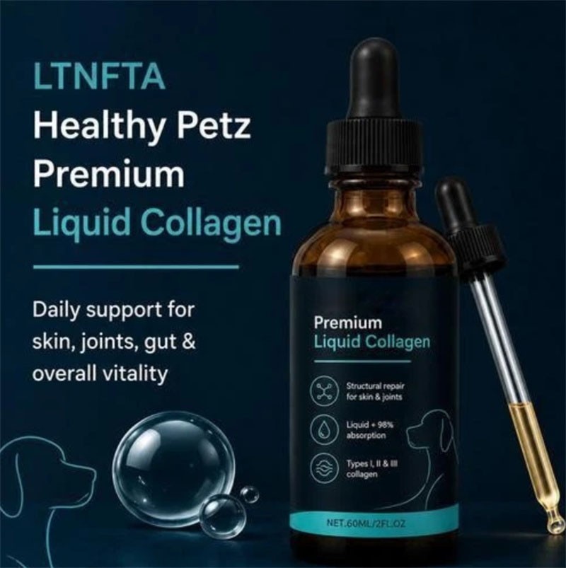3 Pack Healthy Petz Premium Liquid Collagen For Dogs, Supplement With Collagen