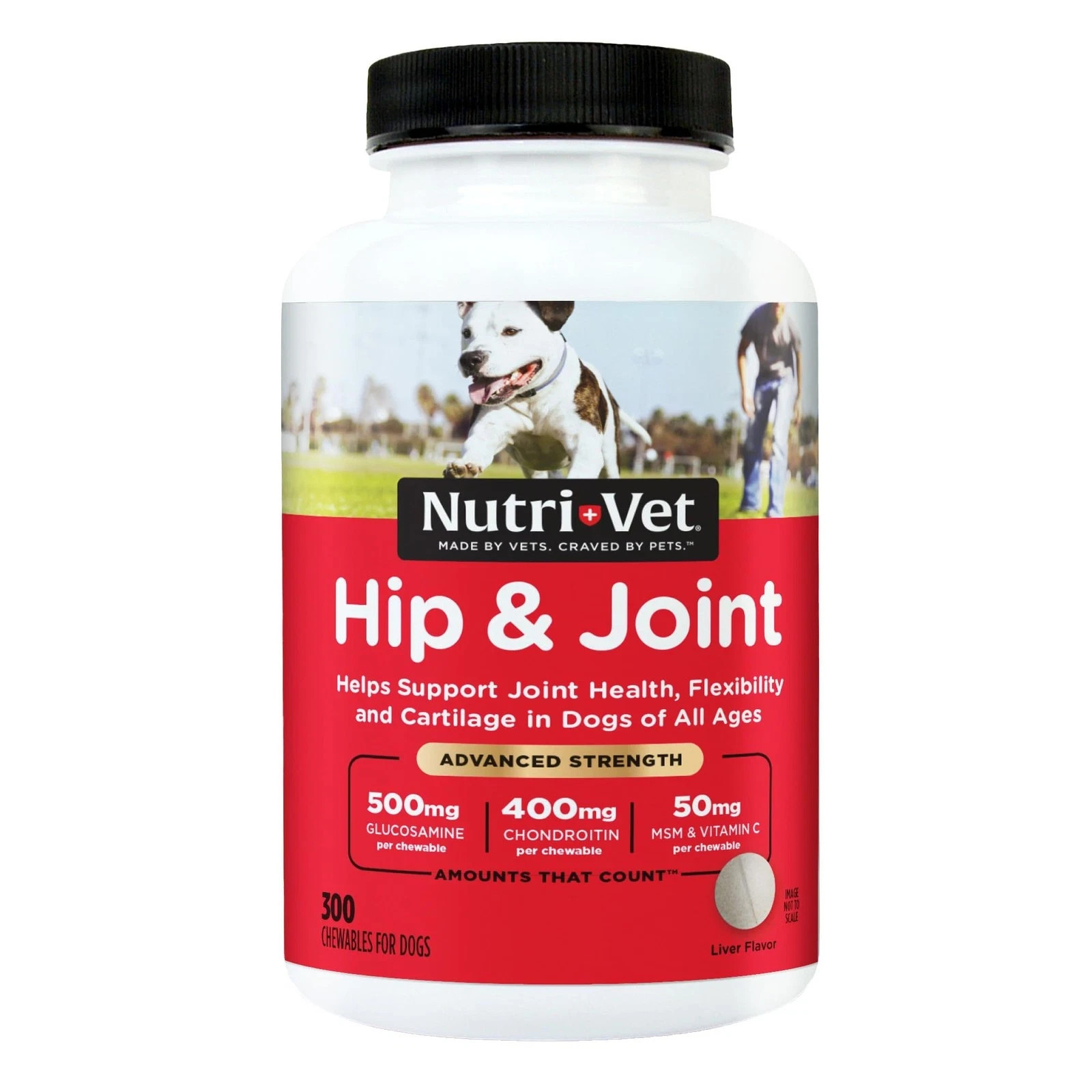 Nutri-Vet Advanced Hip & Joint Dog Supplement 500mg Glucosamine 300 Tablets NEW