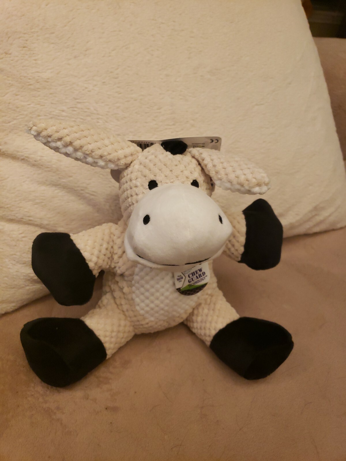 Godog Checkered Plush Donkey Chew Guard Large