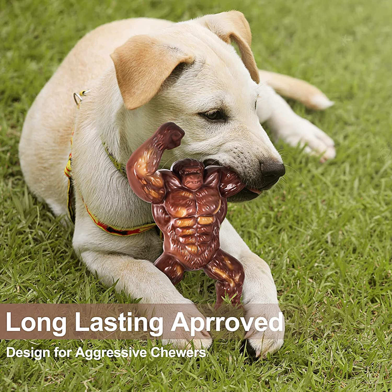 Dog Chew Toys for Aggressive Chewers Large Breed Rubber Dog Bones Teeth Cleaning