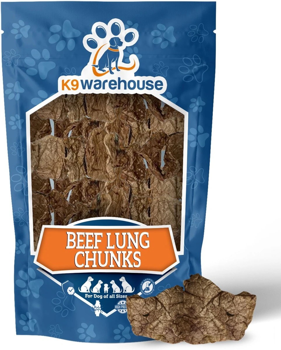 K9 Warehouse Beef Lung 5oz Dog Food Dog Treats Made In USA Nutritious