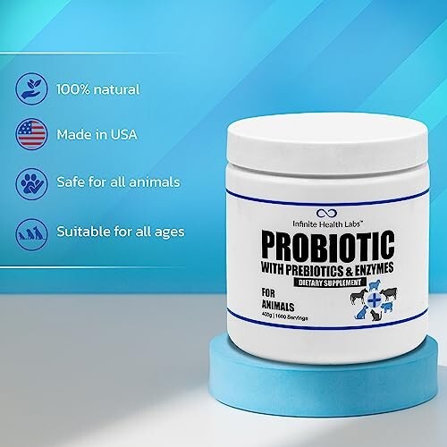 400g Probiotics for Dogs and Cats – Vet Formulated Pet Prebiotic & Enzyme Powder