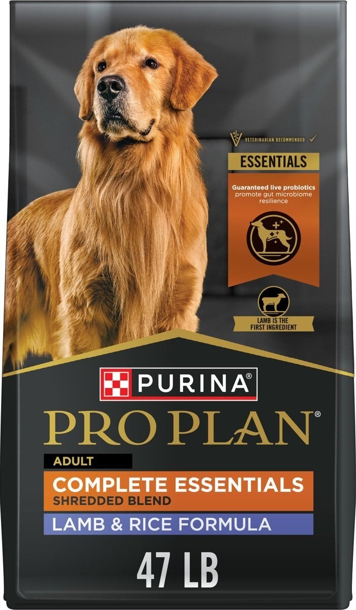 Purina Pro Plan Adult Shredded Blend Lamb & Rice Dry Dog Food, 47-lb bag