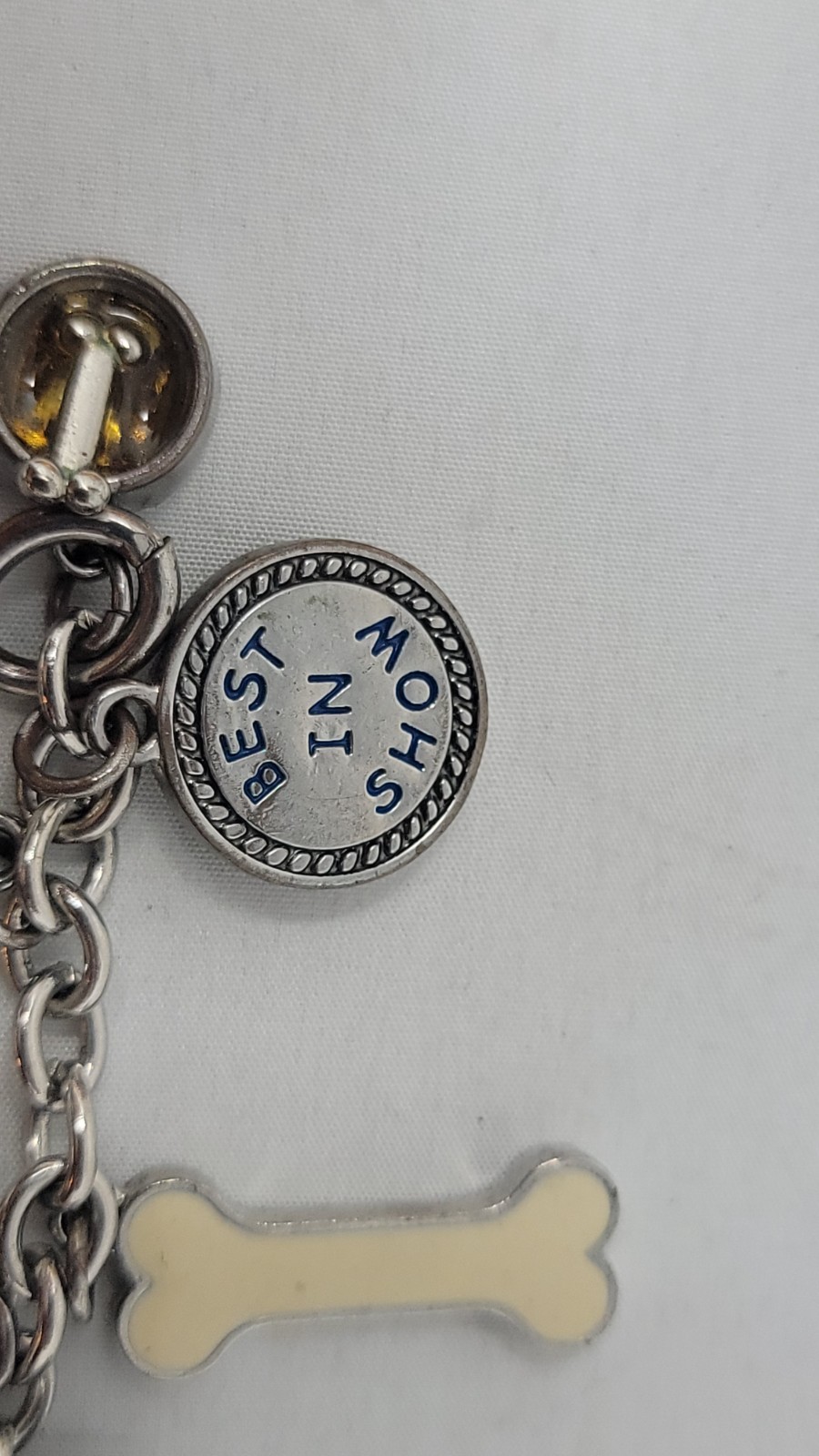 Dog Charm Key Chain, Bone, Best in Show, Dog Bowl Love My Dog Shih Tzu Preowned.