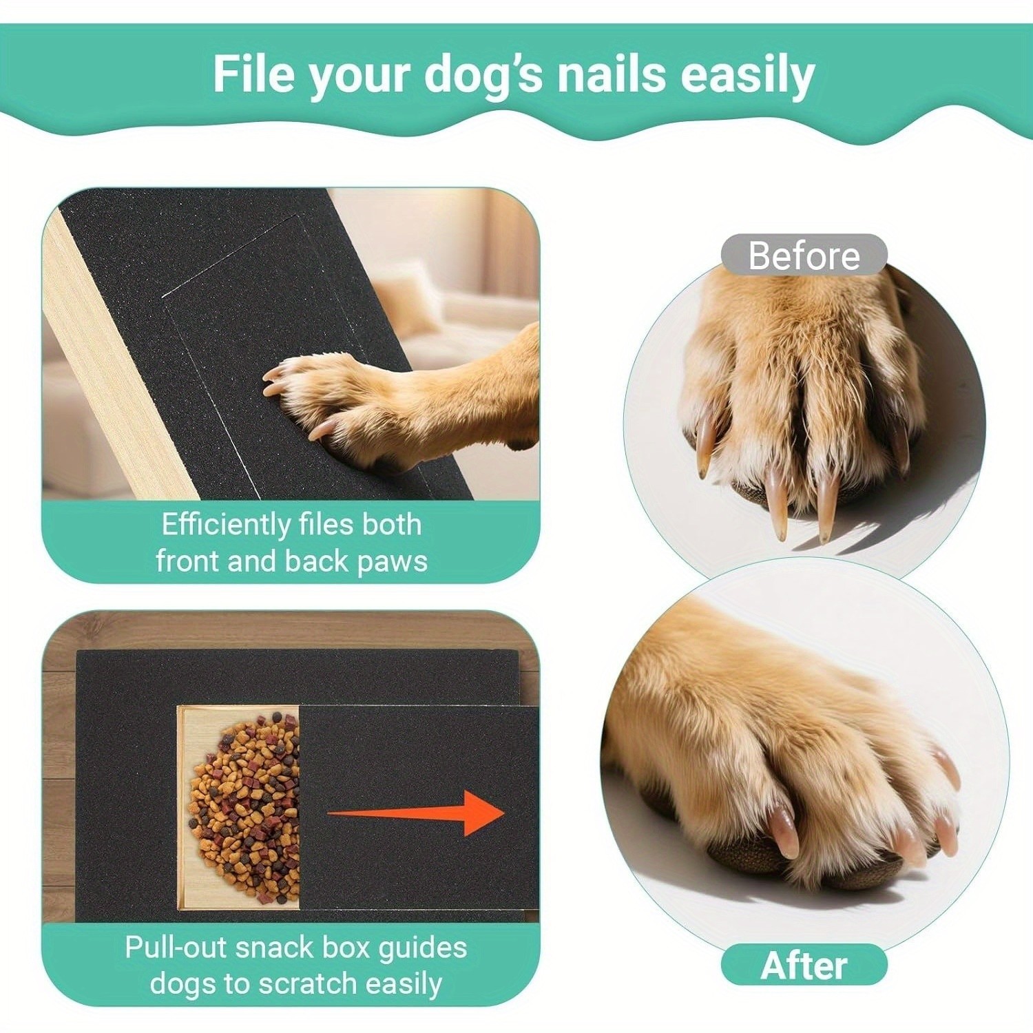 Dog Scratch Pad For Nails, Dog Nail Scratch Pad-Nail File Scratch Board