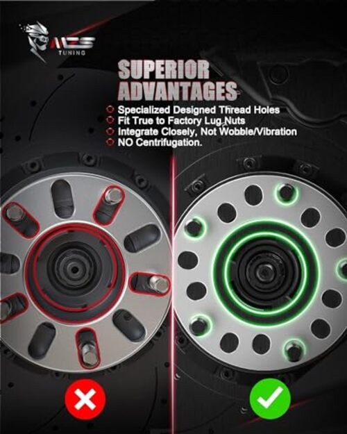 Wheel Spacers, 1/4″ 6mm Thick 5 Lug-M12-98/100/108/110/112/114.3/115-2 Pieces