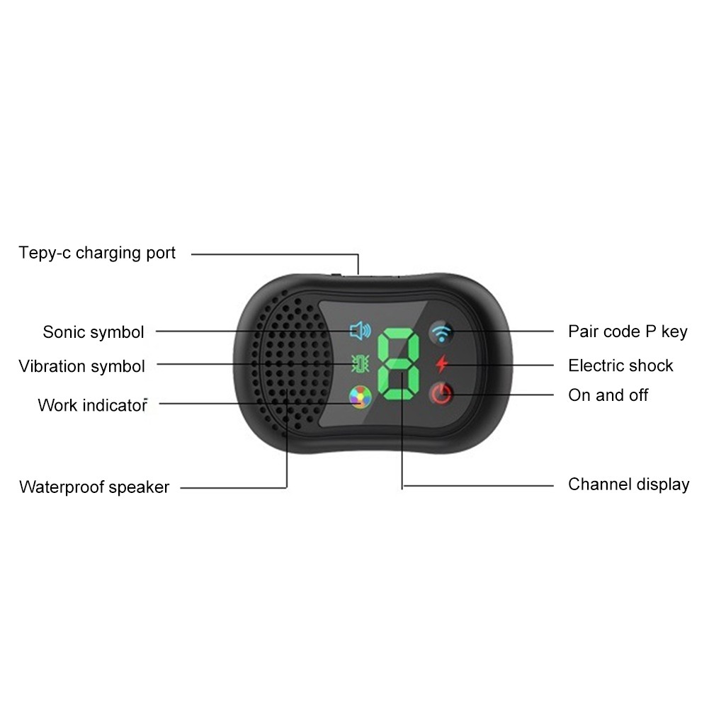 1 Drag-1/2/3 Pet Dog Remote Control Anti Barking Collar Training Collar Shock