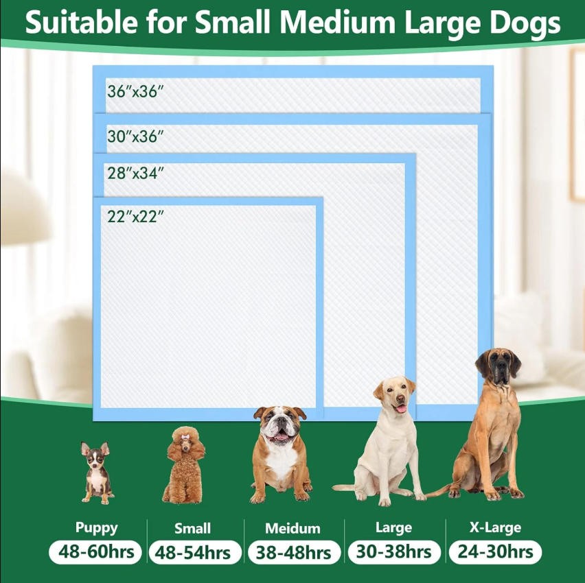 100-400Pack 30″x36″ Extra Large Dog Pee Pads – Super Absorbent & Leak-Proof Disp