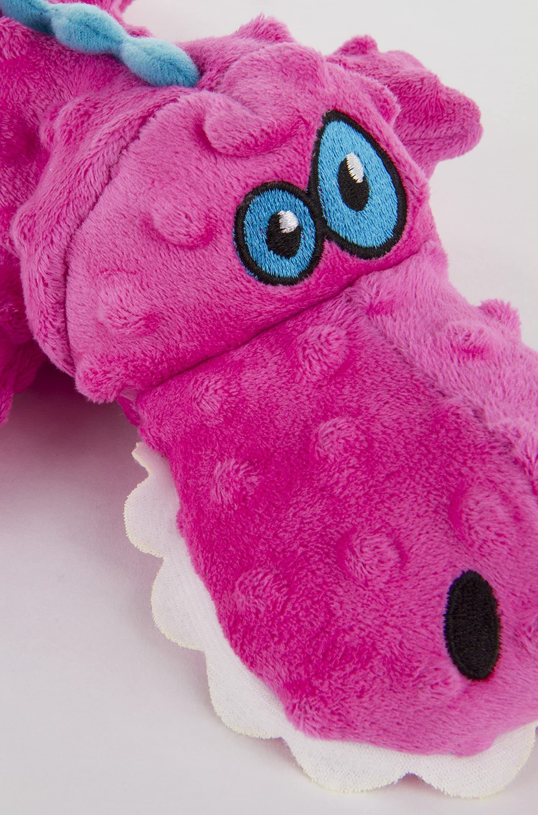 goDog Gators With Chew Guard Technology Tough Plush Dog Toy, Pink, Large