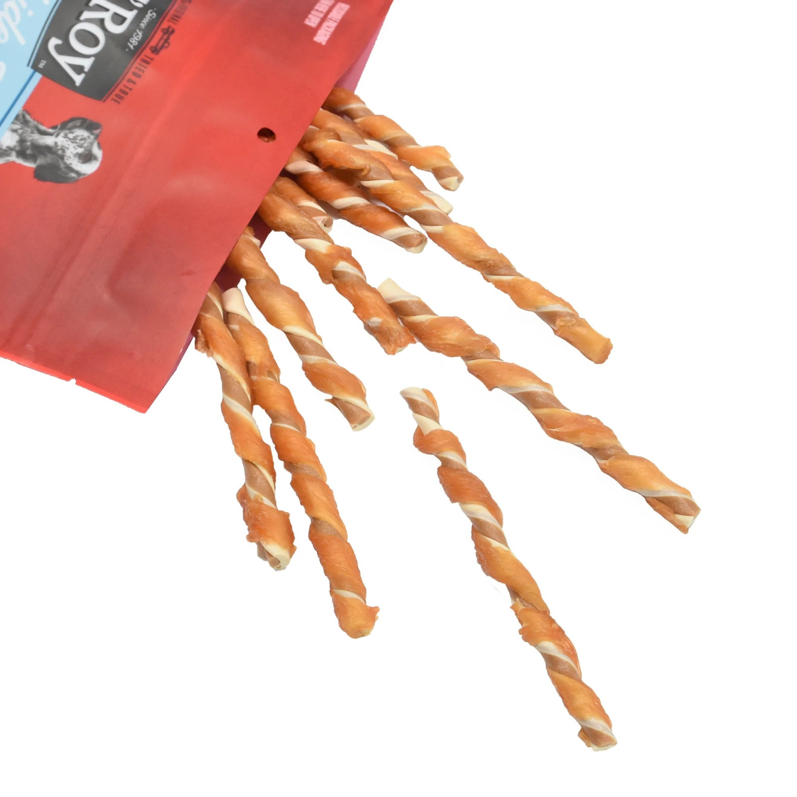 Ol’ Roy Rawhide Free Twist Sticks with Chicken Dog Treats, 50ct,16oz.Bag