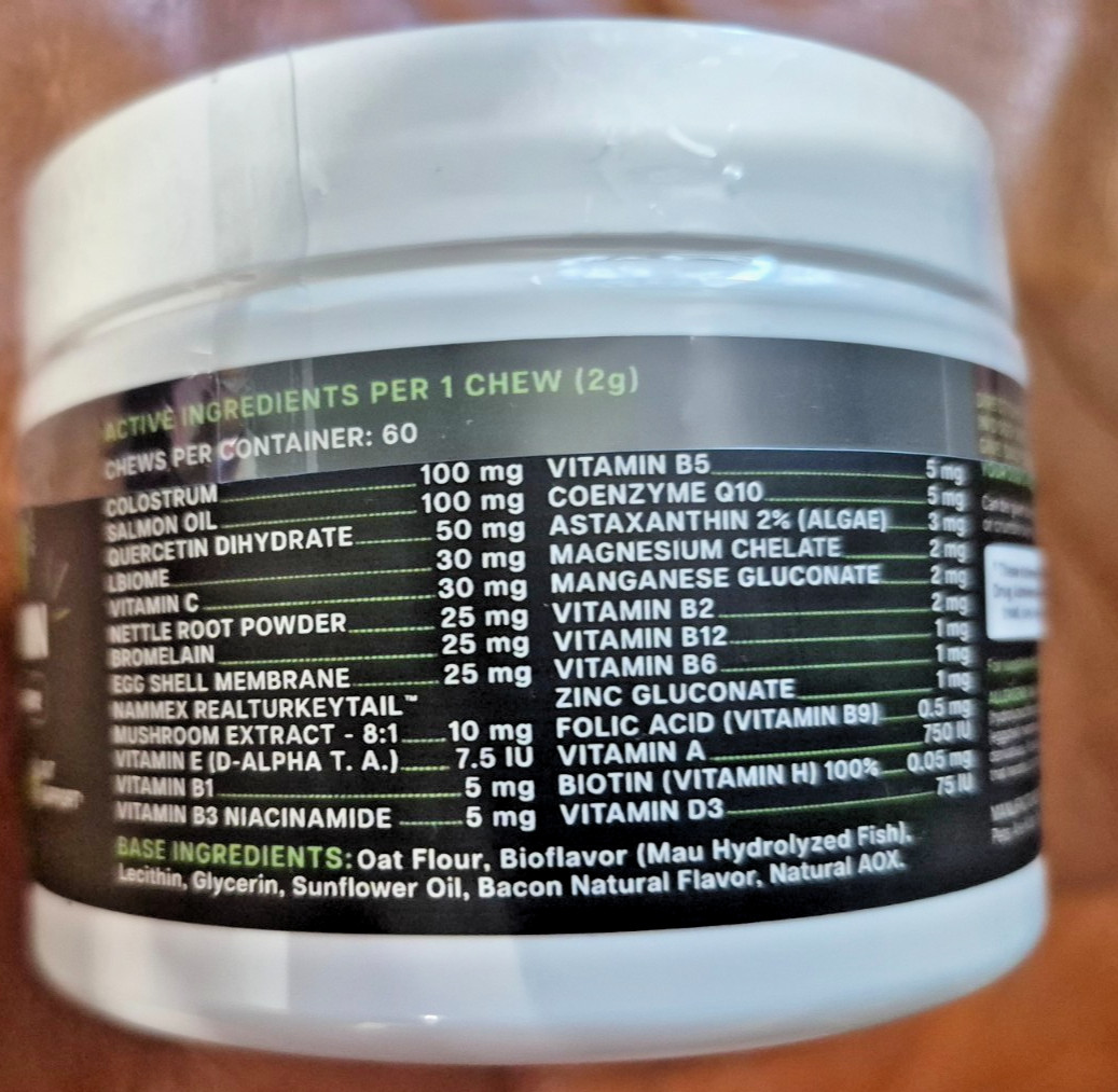 Pets Are Kids 25-in-1 Multivitamin Chews 60ct DOG Immune Allergy, Gut Support