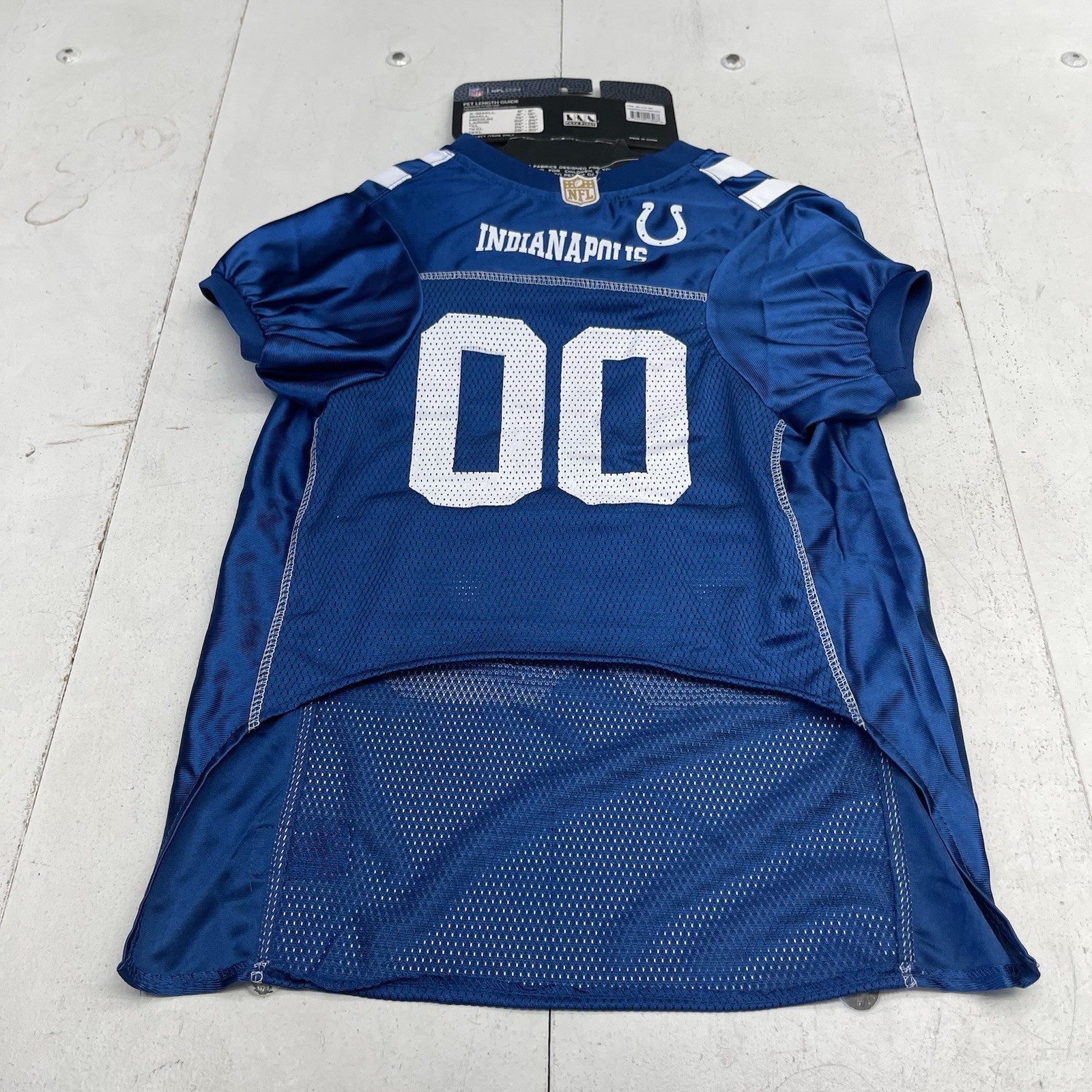 NFL Indianapolis Colts Blue Mesh Short Sleeve Pet Dog Jersey Size XXL Defects
