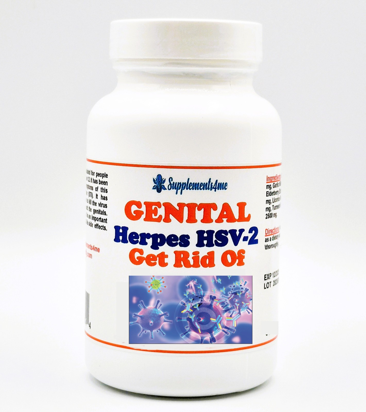 BEST HERBS FOR GENITAL HERPES HSV 1 & 2 WOMEN – 120 CAPS – MADE IN USA