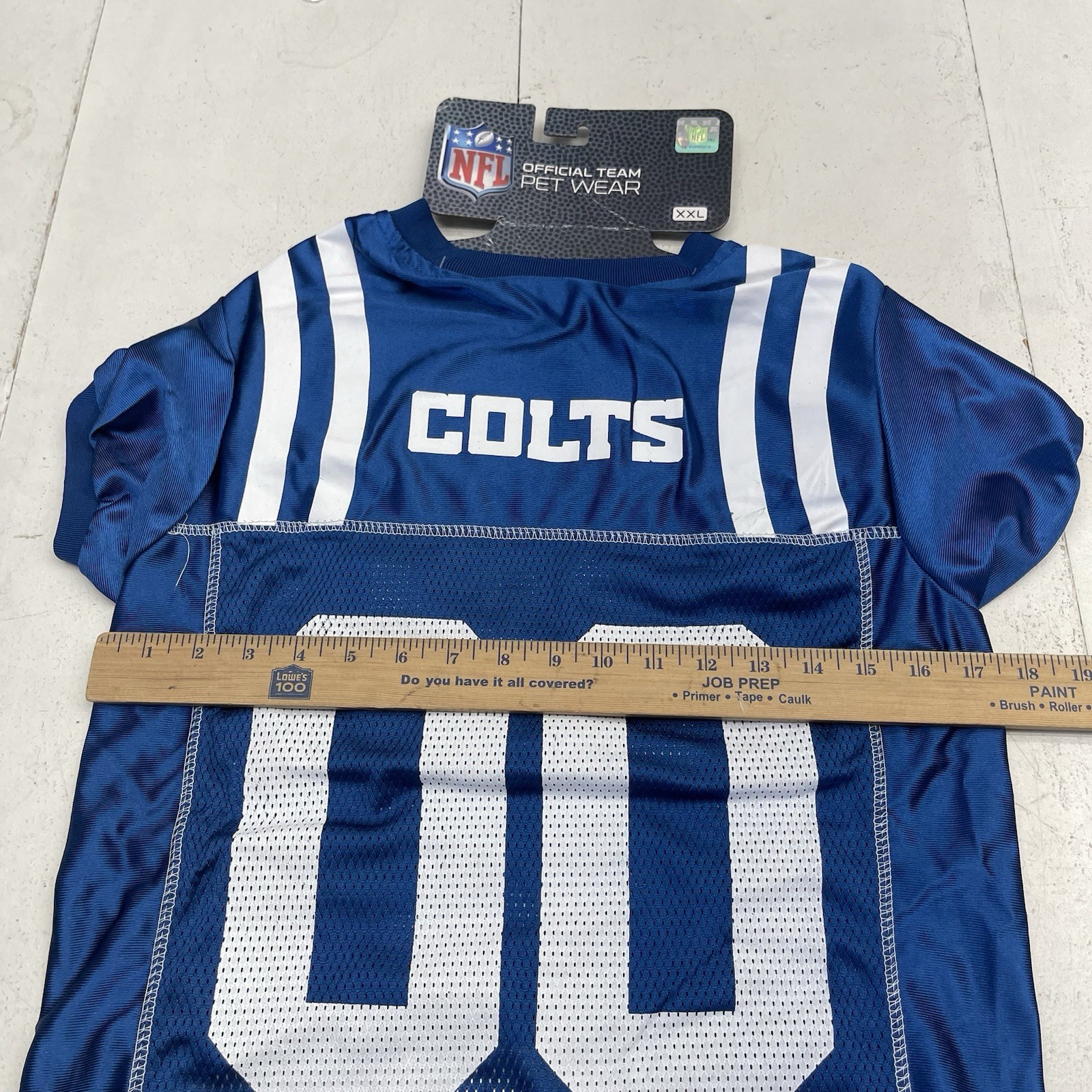 NFL Indianapolis Colts Blue Mesh Short Sleeve Pet Dog Jersey Size XXL Defects