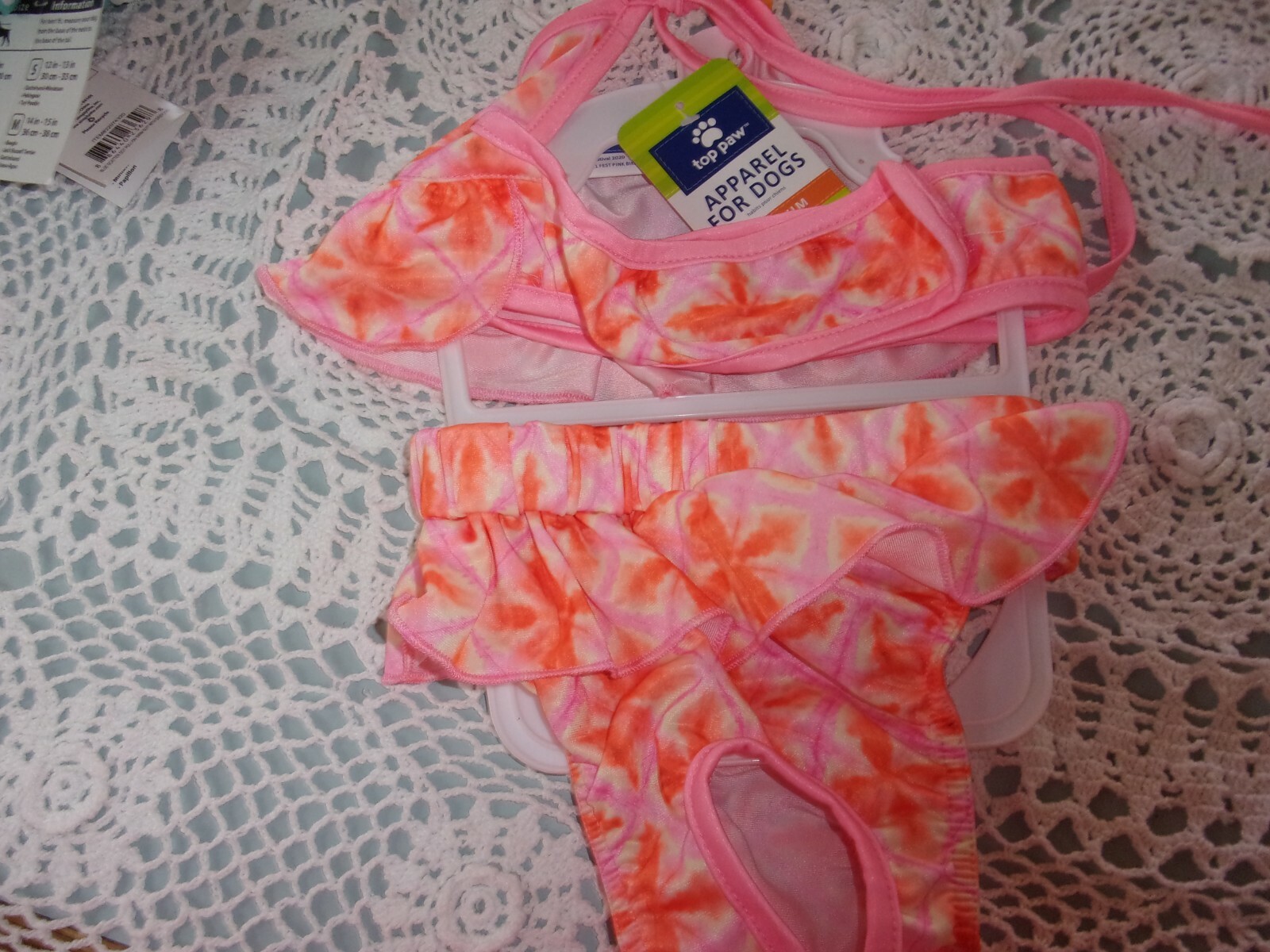 Festive TIE-DYE SWIM SUIT Dog XS M L new pet bikini bathing medium Top Paw