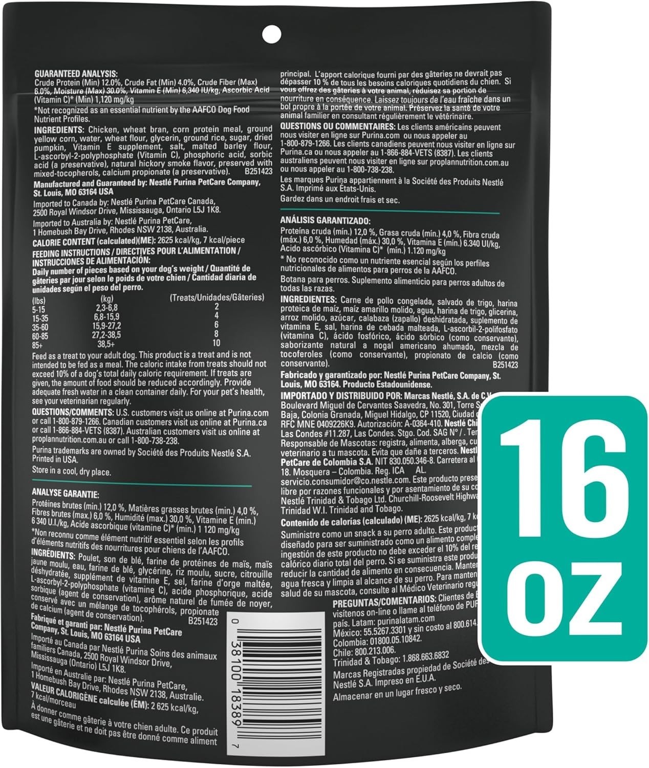 Purina Digestive Health Bites Dog Treats – 16 oz. Chewy Chicken for All Breeds