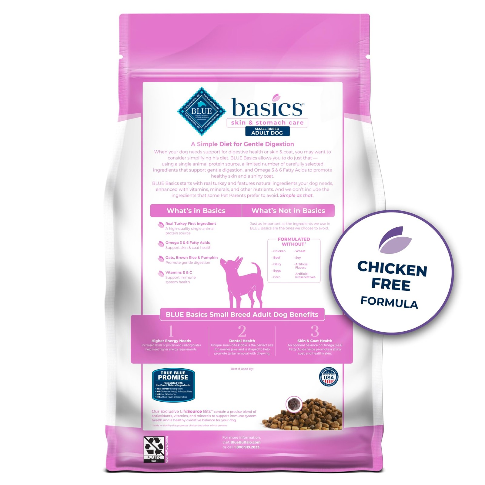 Blue Buffalo Basics Adult Small Breed Dry Dog Food for 4 Pound (Pack of 1)
