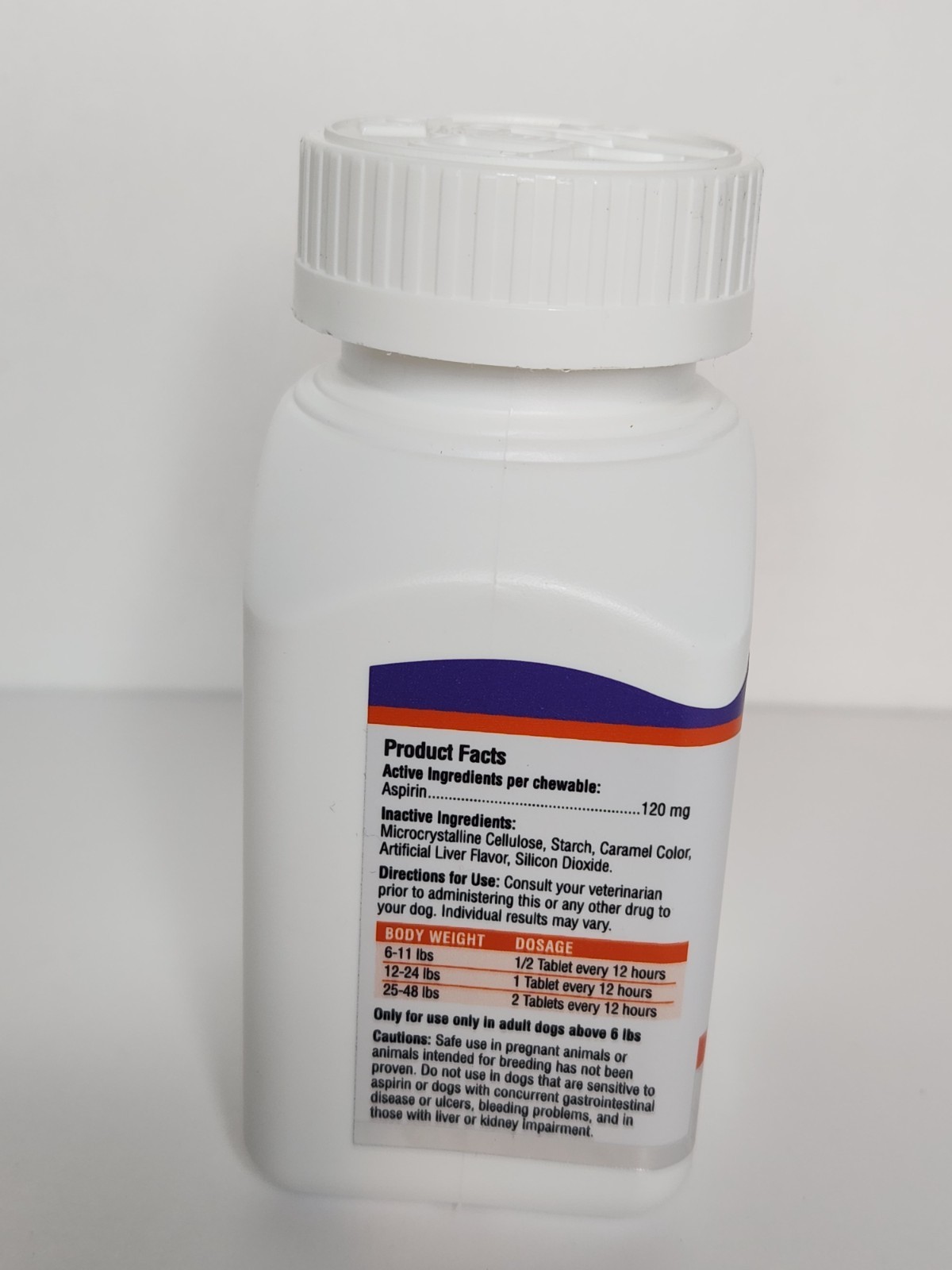 Essential Pet Canine Aspirin for Small-Med Dogs 6-50 lbs 120Mg 75 Chews Sealed!