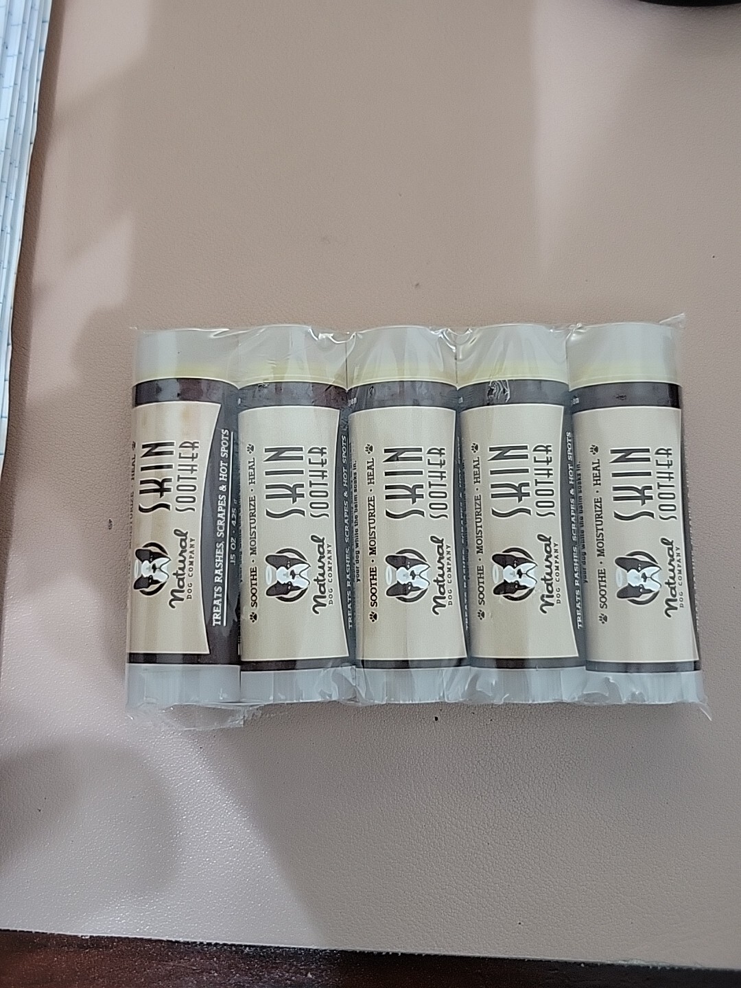 Natural Dog Company Skin Soother, Travel Stick, 0.15 oz., 5 Pack, Allergy