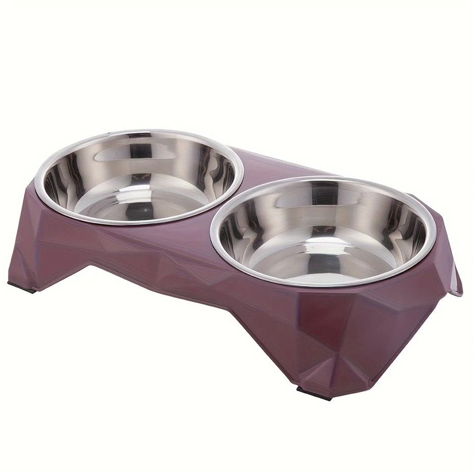 1 pc Stainless Steel Double Pet Bowl Large Capacity Dog Cat Feeder