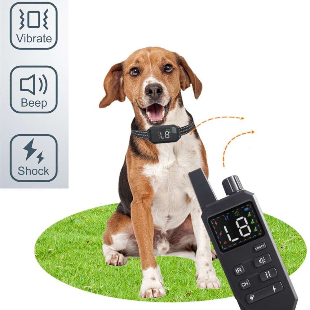 2800 FT Remote Dog Shock Collar Training Rechargeable Waterproof LCD Pet Trainer