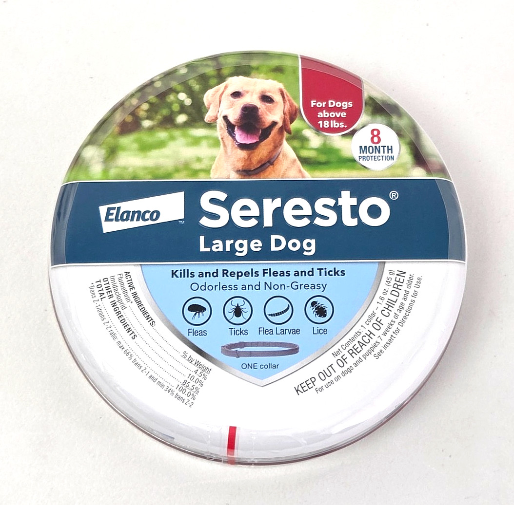 Seresto Flea & Tick Collar 8 Months Protection LARGE Dogs above 18lbs – Sealed