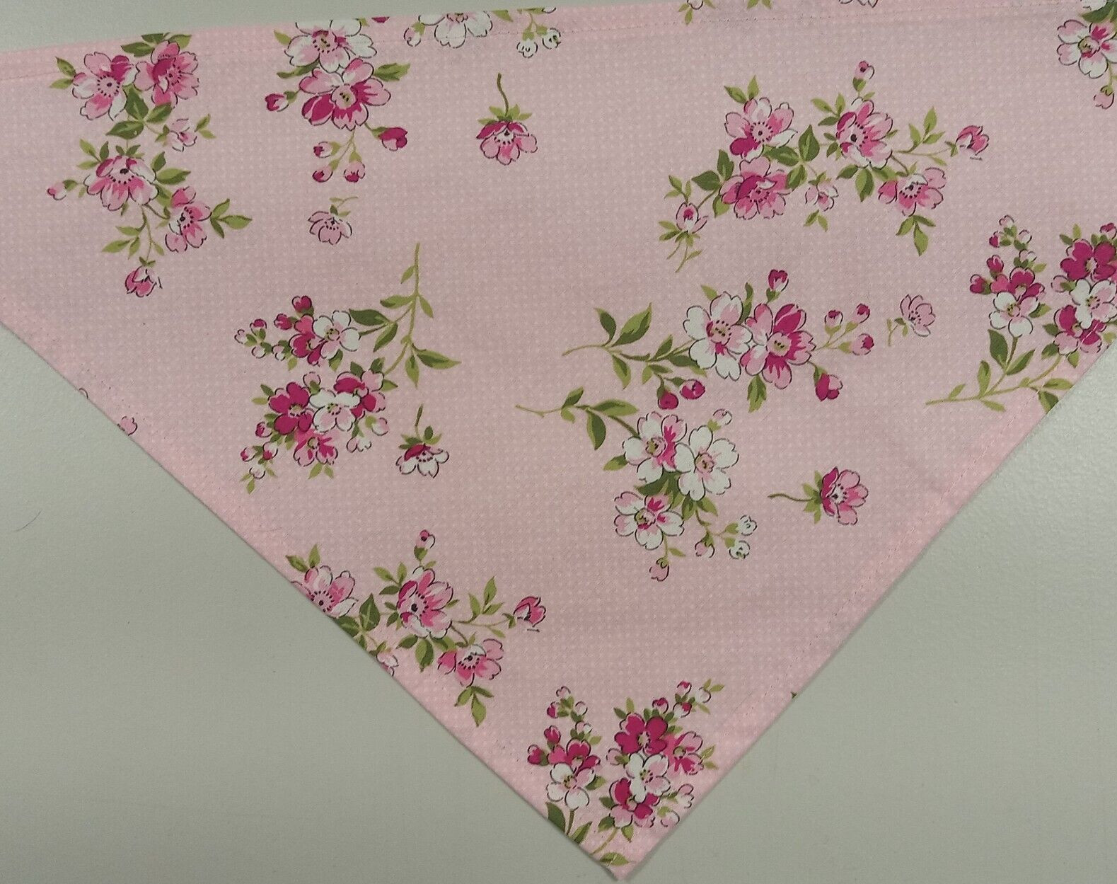 Dog Bandana/Scarf, Tie On, Floral, Pink, Spring Blossoms, S, M, L