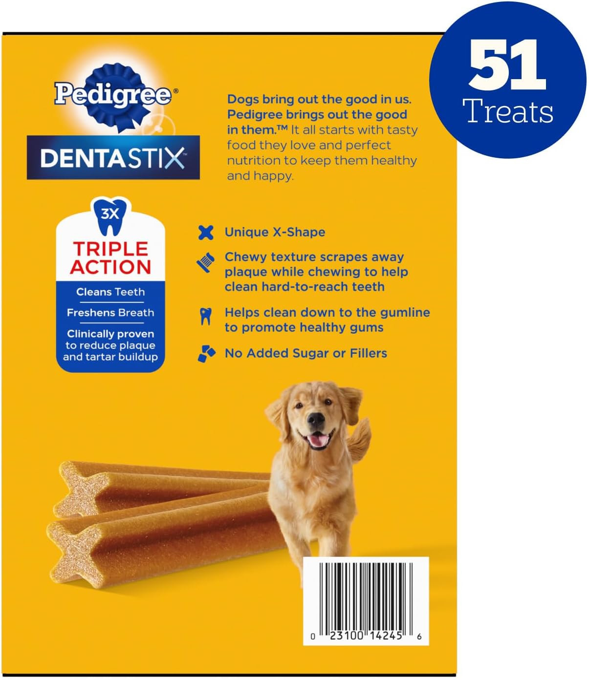 Pedigree Dentastix Large Dog Treats, Original, Beef & Fresh, 2.73 lb. Variety Pa