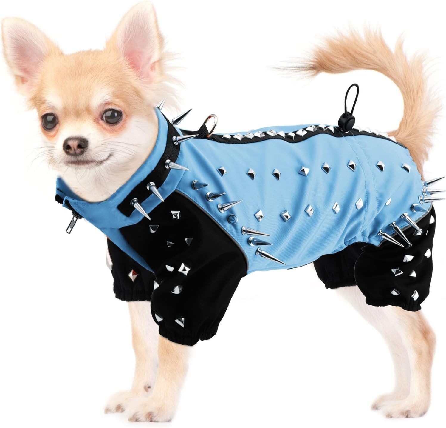 X-SMALL Anti-Hawk Dog Puncture Resistant Vest, Hard Plastic Spikes, Metal Rivets