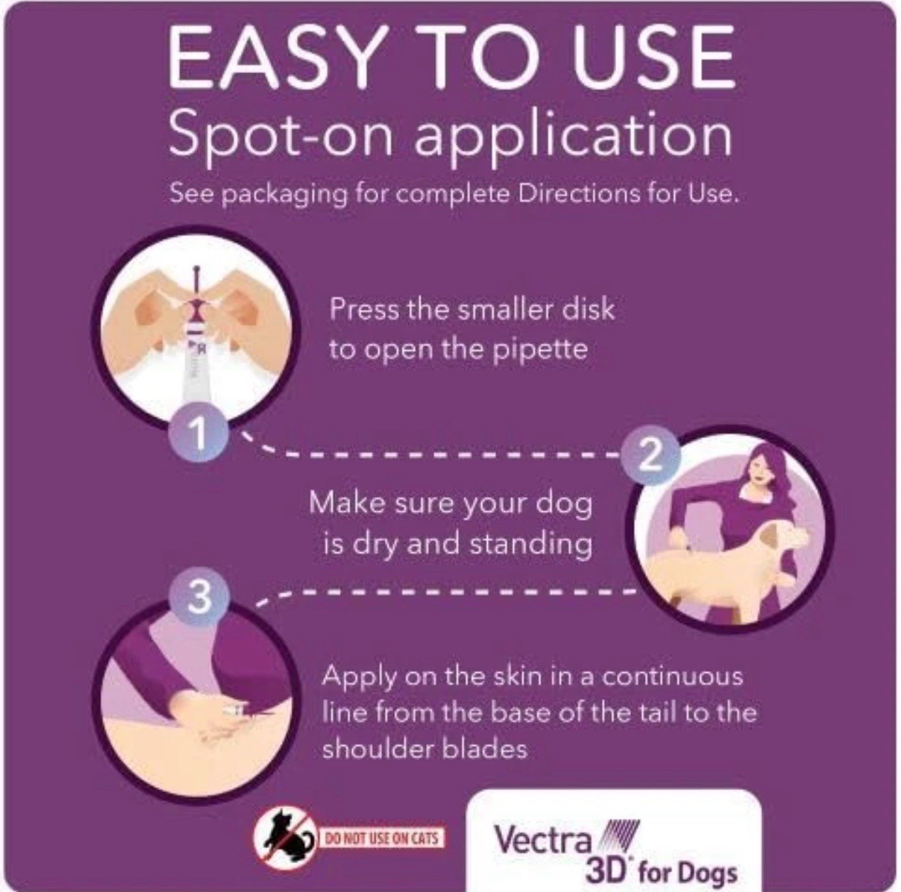 Vectra 3D for Dogs Flea Tick & Mosquito Treatment & Prevention for Medium Dogs