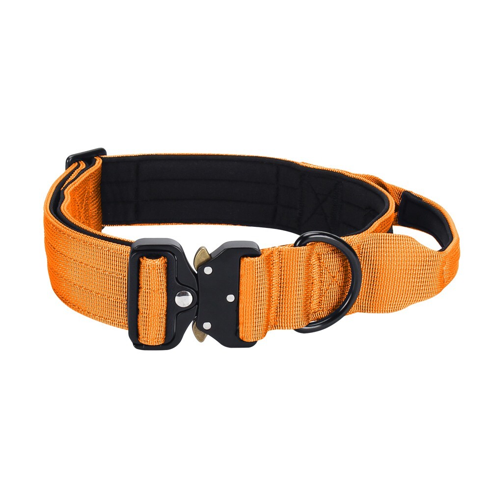 TSG Nylon Heavy Duty Dog Collar With Handle CanineTraining Walking