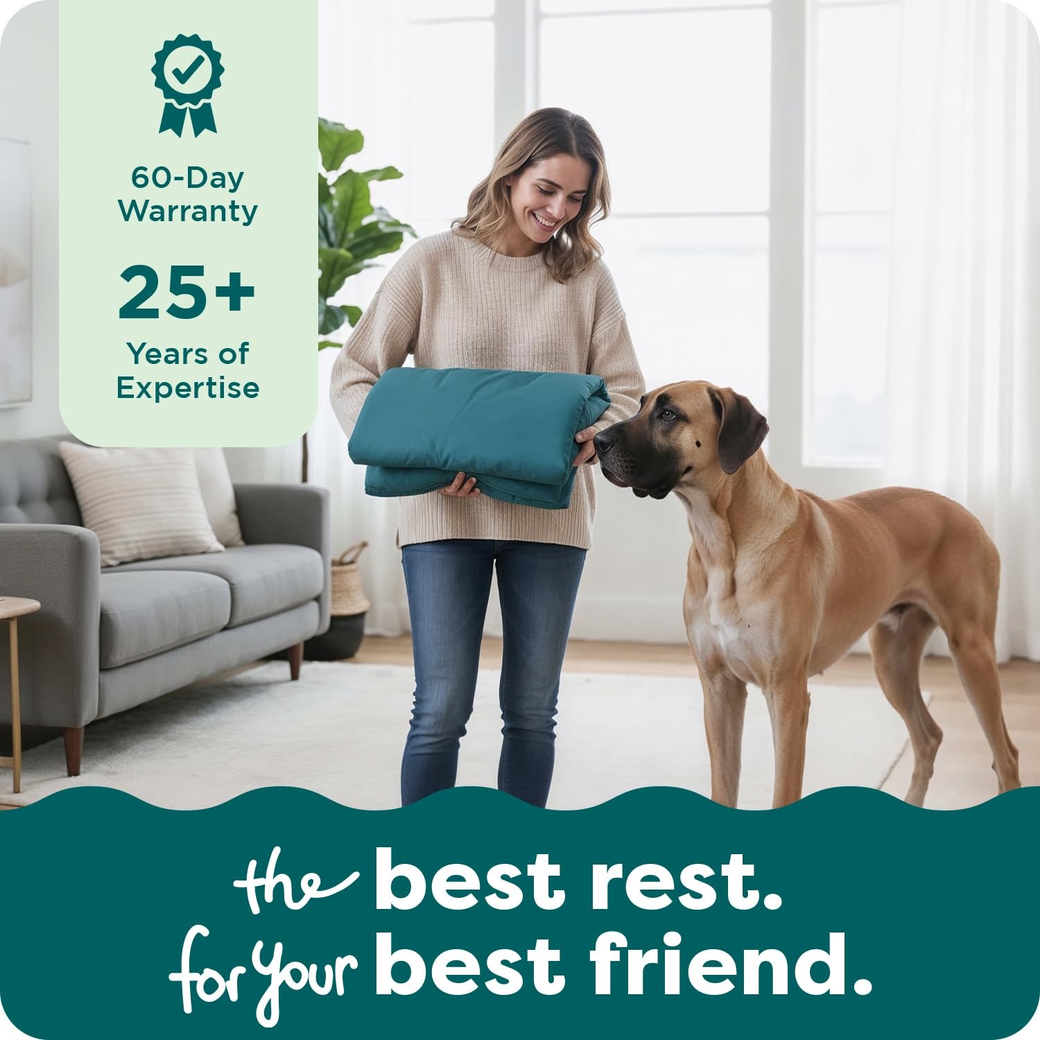 Furhaven Replacement Dog Bed Cover Jumbo (X-Large) (Pack of 1), Deep Lagoon