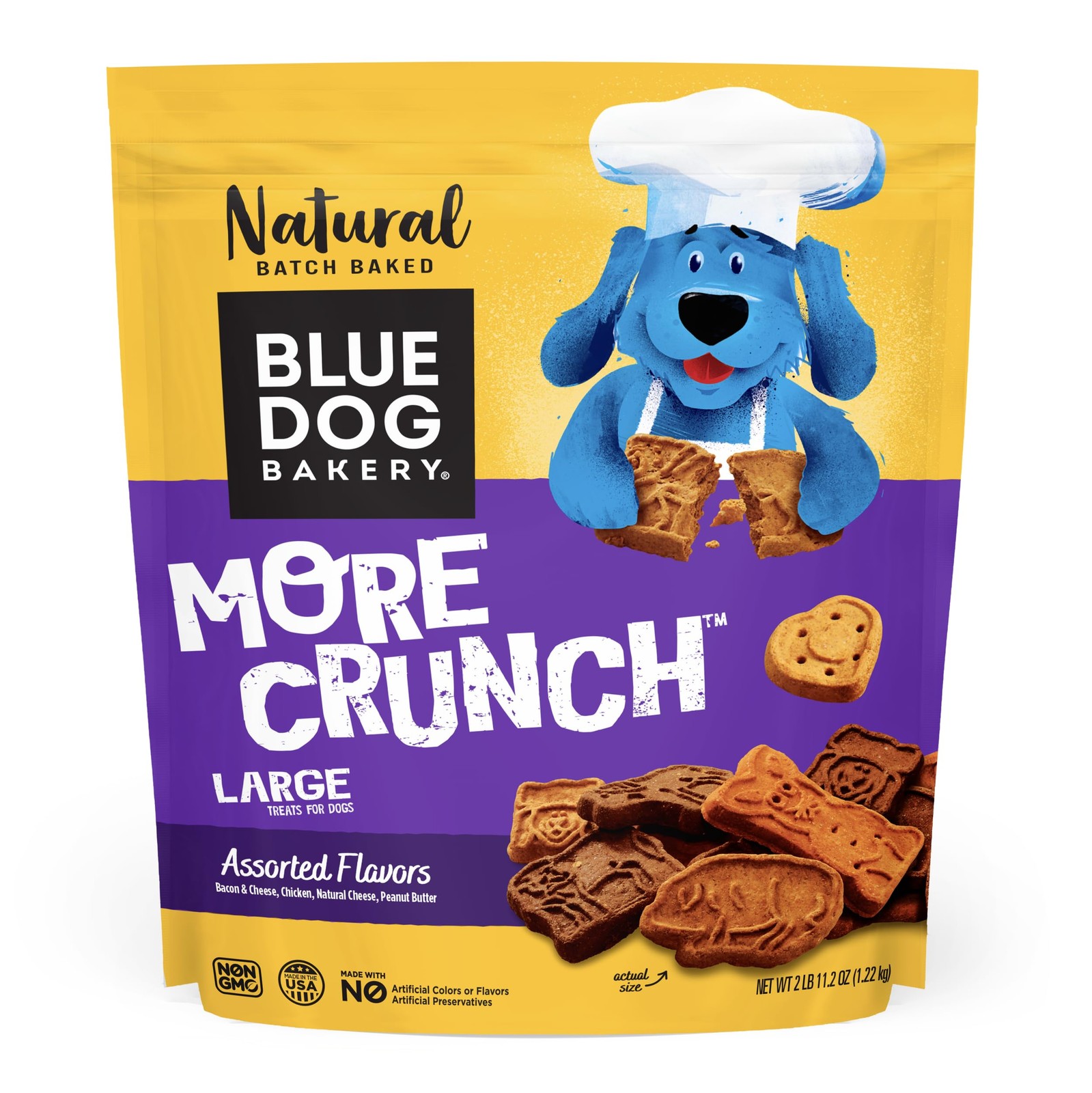 Blue Dog Bakery More Crunch Large Assorted Flavors, Dog Biscuits, Healthy Tre…