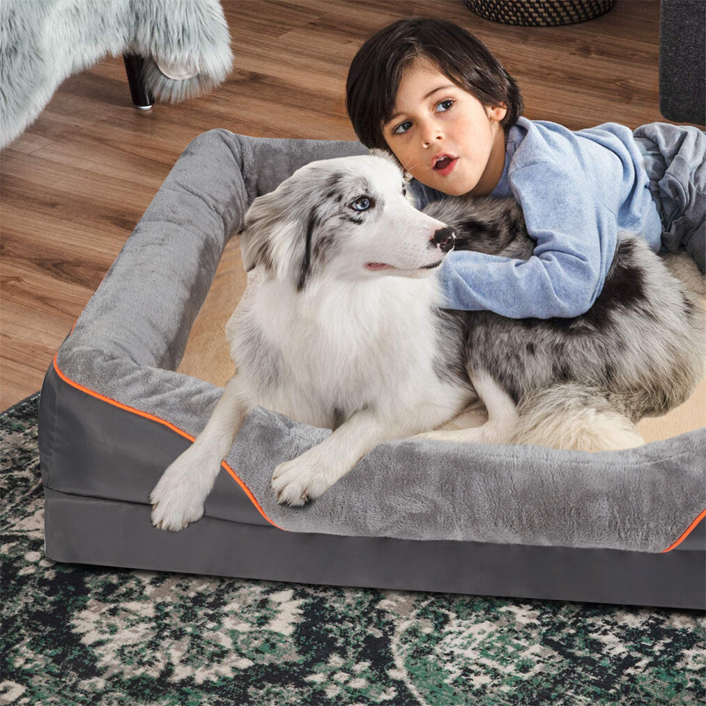 XXXL-M Large Comfy Calming Dog Bed Pets Cat Puppy Cushion Raised Bed Waterproof