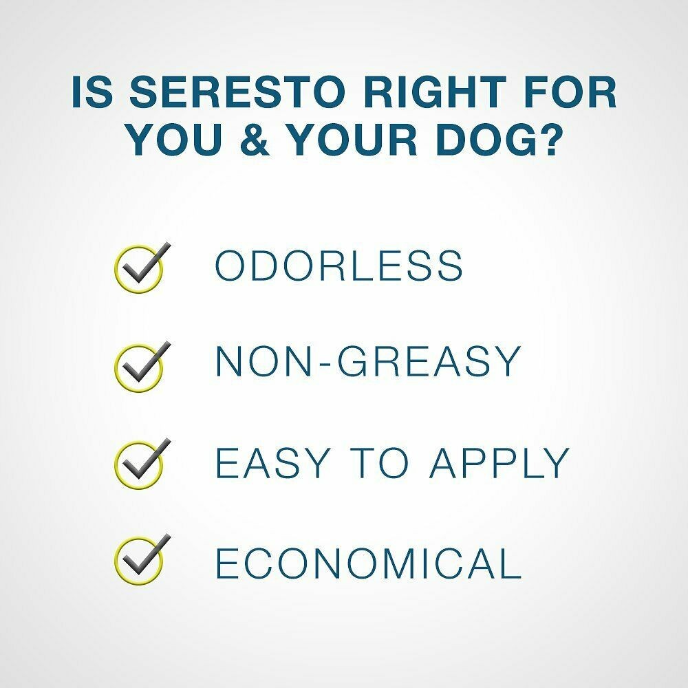 Seresto Flea & Tick Collar LARGE DOGS 18 lbs – 8 Month Protection